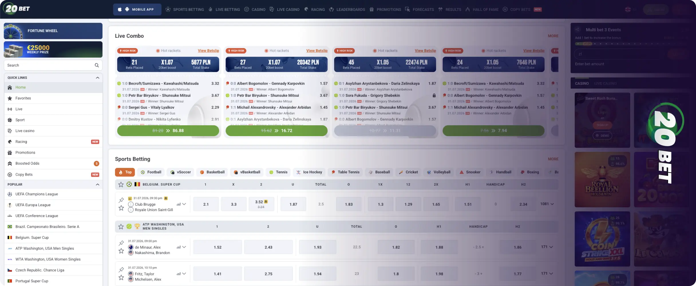20Bet Kasyno online